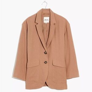 NWT Madewell Cotton-Linen Relaxed Larsen Blazer size M